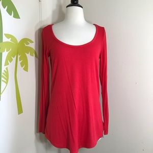 New Bebe Coral Long Sleeve Tunic Top Sz Small